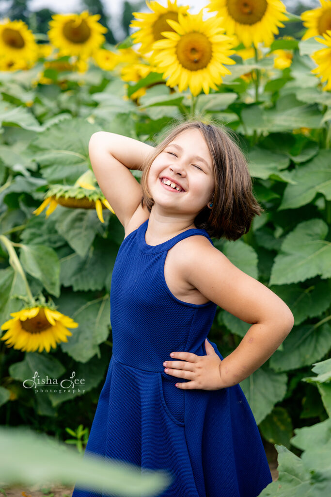 children sunflower photos